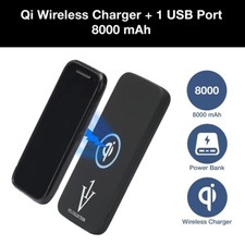 V1  Fyl Collection Wireless Charging Power Bank, 8000mAh