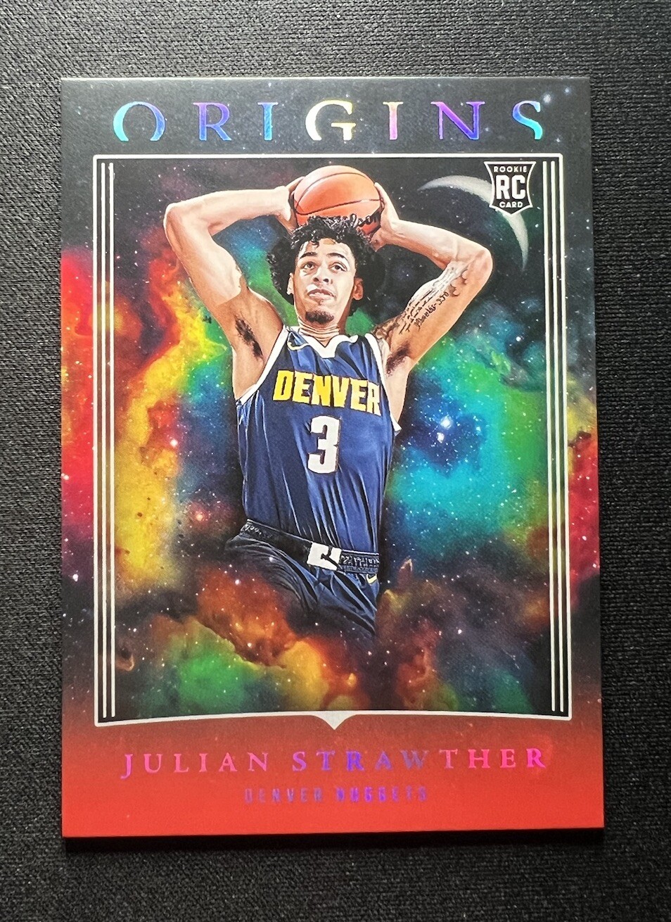 JULIAN STRAWTHER 2023-24 PANINI ORIGINS ROOKIE RED PARALLEL #50 NUGGETS