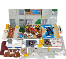 LOT OF VINTAGE MICRO MACHINES POLICE FIRE EMERGENCY VEHICLES TRAVEL CITY PLAYSET