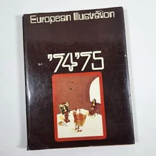 European Illustration 1974 1975 Mid Century Advertising Media Artists Design HC