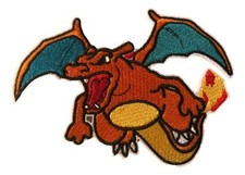 Charizard Character Flying 3" Tall Embroidered Iron on Patch