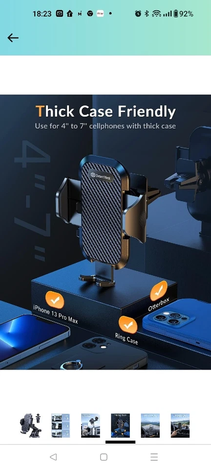 Cell Phone Holder for Car Dashboard Car Mount [4.0 Version & Ultra Stable]... - Image 4 of 4