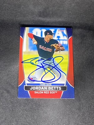 Jordan Betts 2016 Choice Salem Red Sox #5 Auto Autographed Signed MILB Card