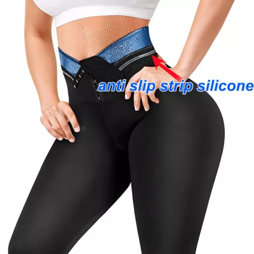 Sauna Leggings für Damen Jogginghose High Waist Kompressionsshorts Abnehmen Hot - Bild 8 von 43