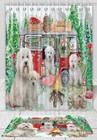 Coton De Tulear Dog Bath Mat & Shower Curtain Set Christmas Personalized Nwt