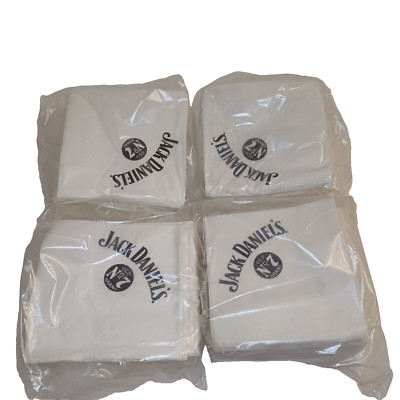 Jack Daniels Paper Bar Cocktail Napkins NEW Sealed Logo Spell out Design 200 pcs