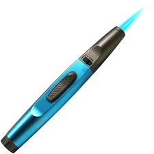 Multipurpose Pencil Style-Single Torch Lighter with Lock Switch - Blue