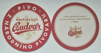 Budweiser Budvar - aktueller Bierdeckel aus Tschechien 2025