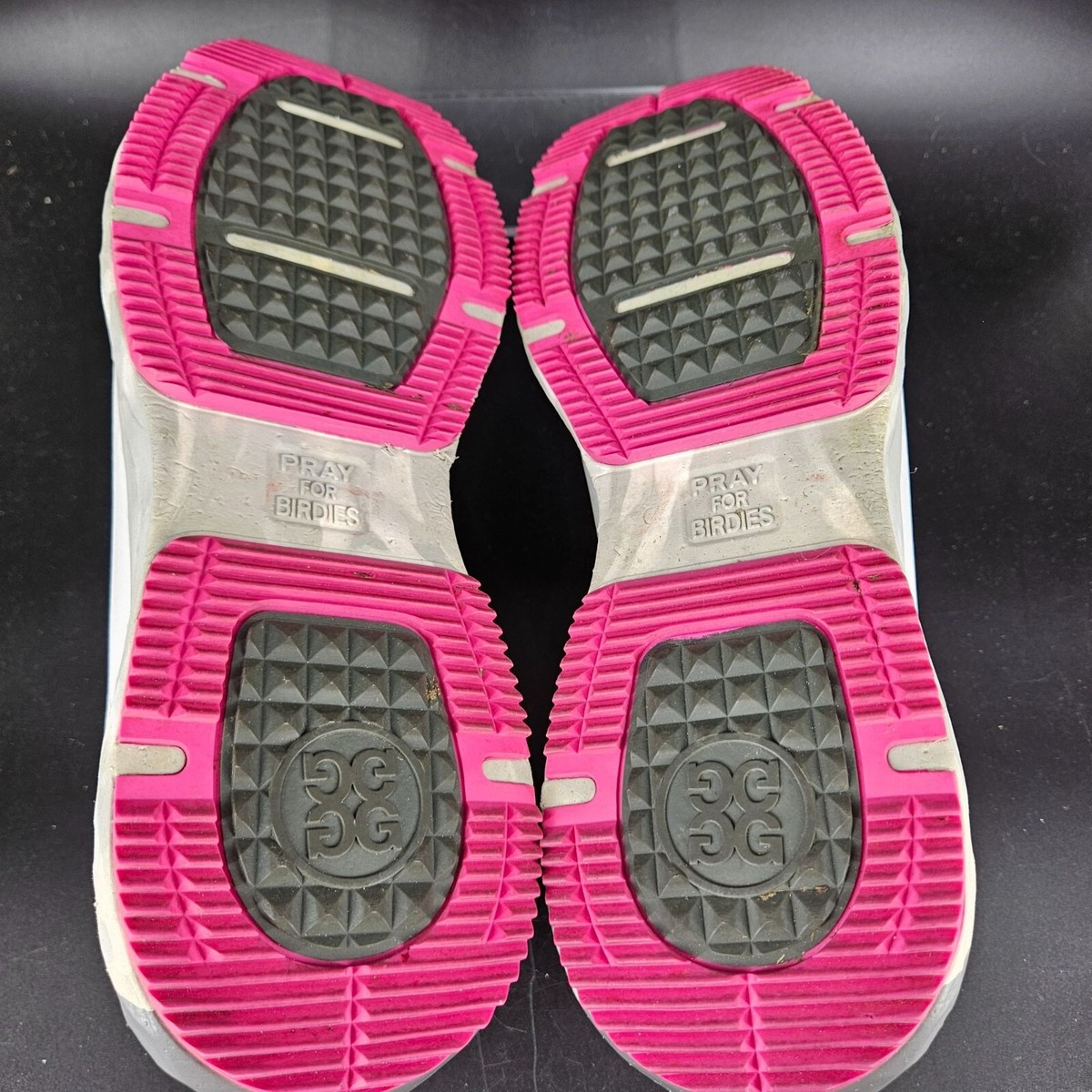 Mens G Drive Fore Golf Cleat Shoes 12 White Pink Sno Dial  display picture 1