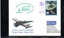 EMIRATES AIRLINES AIRBUS A380 FFC DUBAI UAE - ROME ITALY  2011