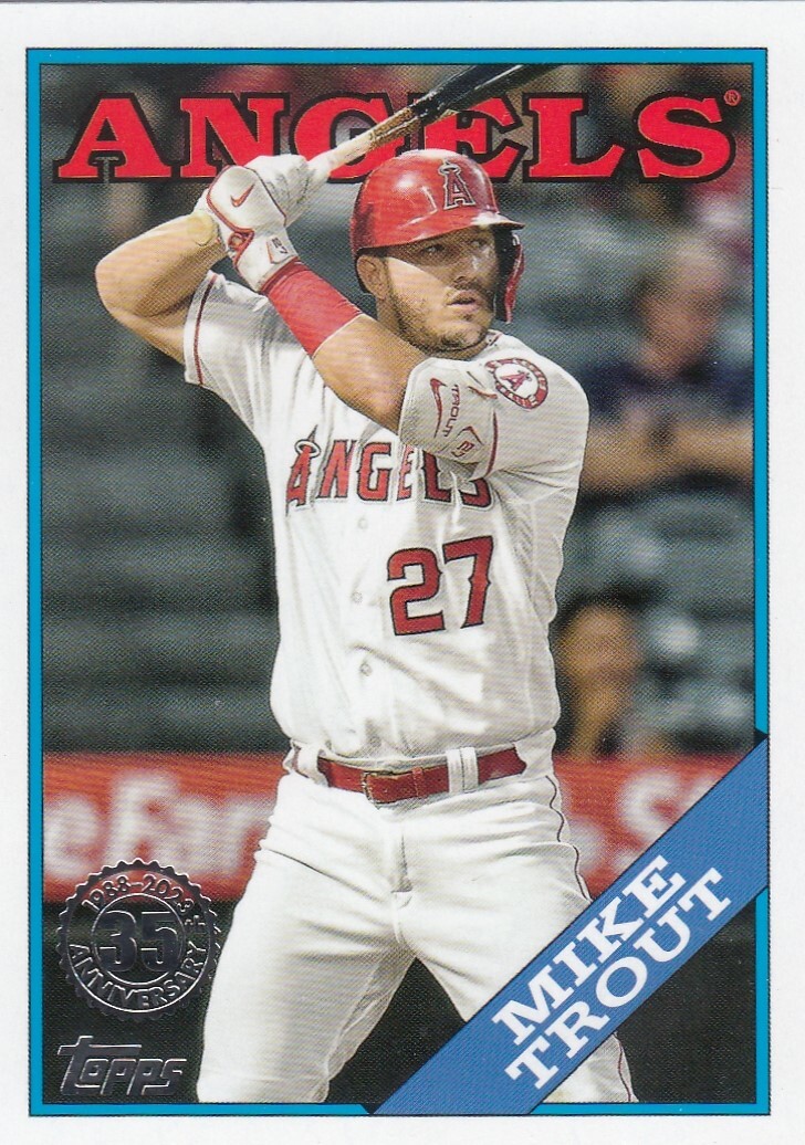 MIKE TROUT TOPPS 1988 35TH ANNIVERSARY RETRO LOS ANGELES ANGELS #27 2023 23