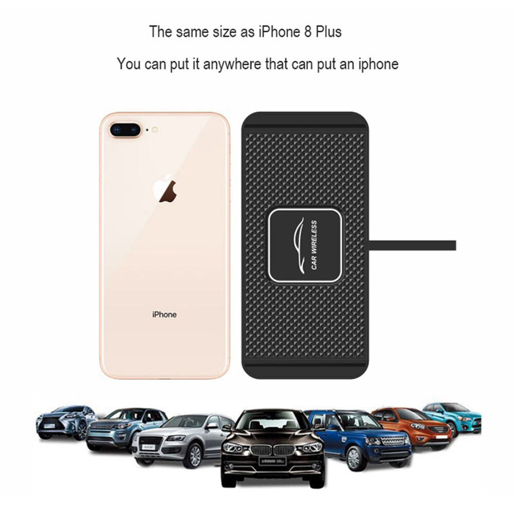 Wireless Car Phone Charger Fast Charging Pad Mat For iPhone 13 Pro Max 12 11 - Main Image
