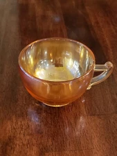 Vintage 1 Marigold Iridescent Gold Lusterware Jeanette Glass Punch Cup Free Ship