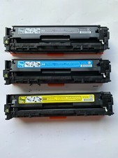 Empty HP 125A Toner Cartridges Black, Cyan, Yellow 