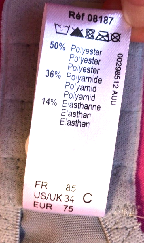 Empreinte Bra 34C Silver Kate 08187 Full Cup Underwired Non Padded New