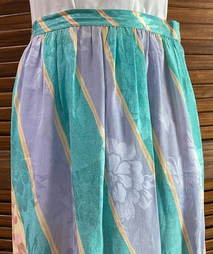 Vintage 80's Graphic Print Silk Skirt Size 12 - Umi Collection by Anne Crimmins - Picture 9 of 13