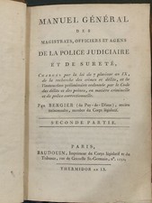 General Manual of Magistrates, Officers and Agents of the Judicial Police 1801