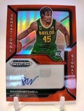 DAVION MITCHELL AUTO /49 RED 2021 22 Panini Prizm Draft Picks SENSATIONAL SIGS 