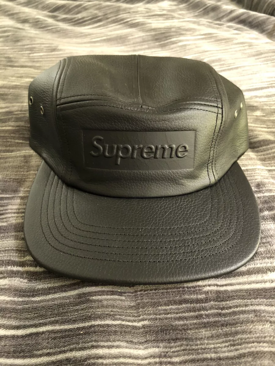 Leather top supreme hat