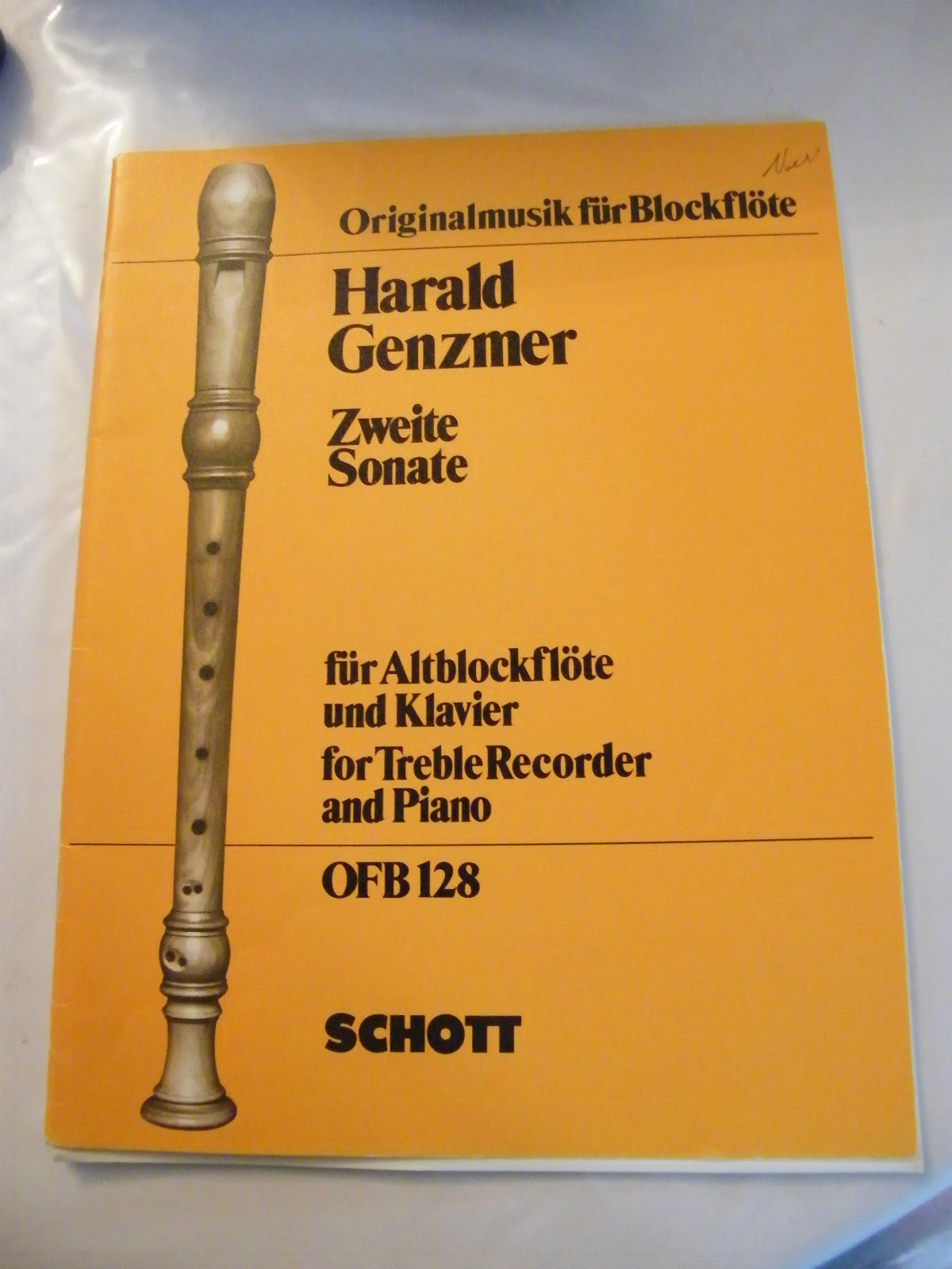 Harald Genzmer Second Sonata Flute Piano OFB 128