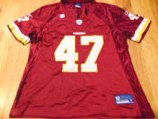 VINTAGE WOMEN'S REEBOK NFL WASHINGTON REDSKINS CHRIS COOLEY JERSEY SIZE XL