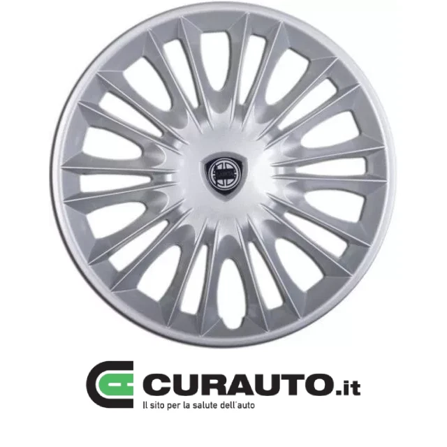 KIT SET 4 COPRICERCHI COPPA RUOTA LANCIA YPSILON Y 843 ARGENTO D15" NUOVO 25.195 - Immagine 4 di 4