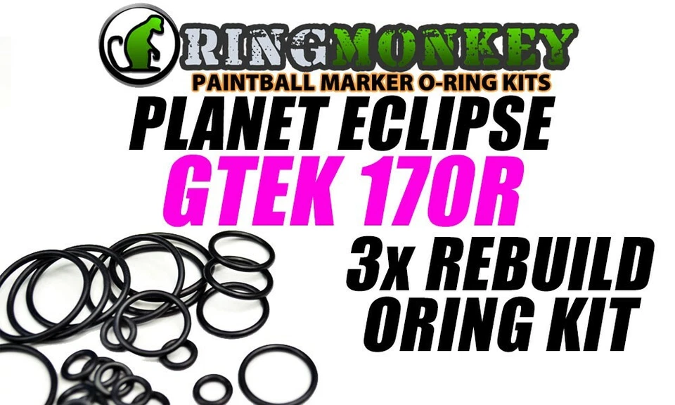 ORINGMONKEY Planet Eclipse GTEK 170R Oring Kit - 3x REBUILD O-RINGS