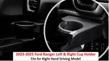23-2025 Ford Ranger New Cup Holder with particle Left-Right 2 pcs sets Black RHD