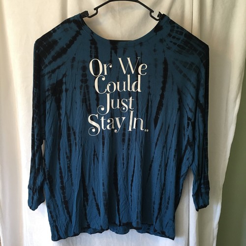 Torrid Damen superweiches Strickshirt Oberteil Gr. 2 blau gefärbt langärmt bleiben