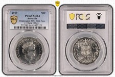2019 Australia 50c Dodecagon 50th Ann. J. Clark Effigy Coin PCGS Graded MS64