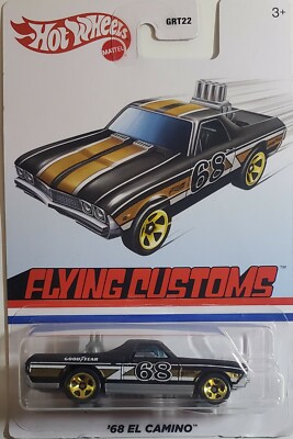 Hot Wheels '68 El Camino Flying Customs Goodyear Tires Chevrolet Chevy SS 454