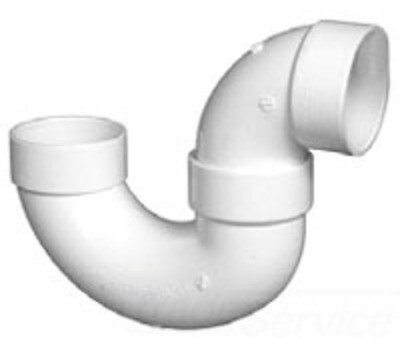 1-1/2 Inch PVC DWV P-Trap with Hub for Solvent Weld