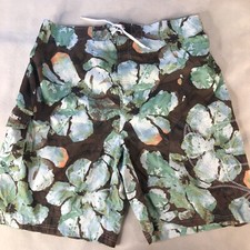Phat Farm Swim Trunks Hawaiian Floral Embroidered Tropical Athletic Men's XXL