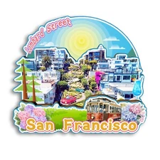 San Francisco America Refrigerator magnet 3D travel souvenirs wood