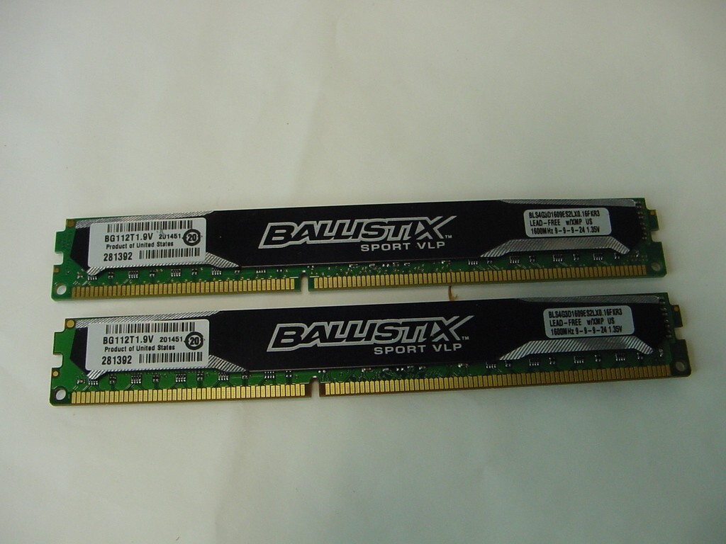 PC MEMORY CRUCIAL BALLISTIX SPORT VLP 1600MHz 1.35V XMP