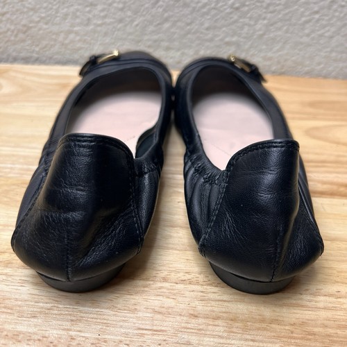Cole Haan Palaria schwarze Leder-Ballerinas Damenschuhe Schnallendetail Größe 6B - Bild 3 von 7