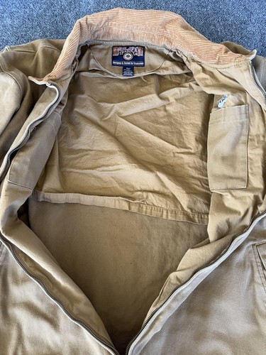 Duluth Trading Company Mens 2XLT Jacket Brown Duck Canvas Cord Collar Field Work - Picture 12 of 22
