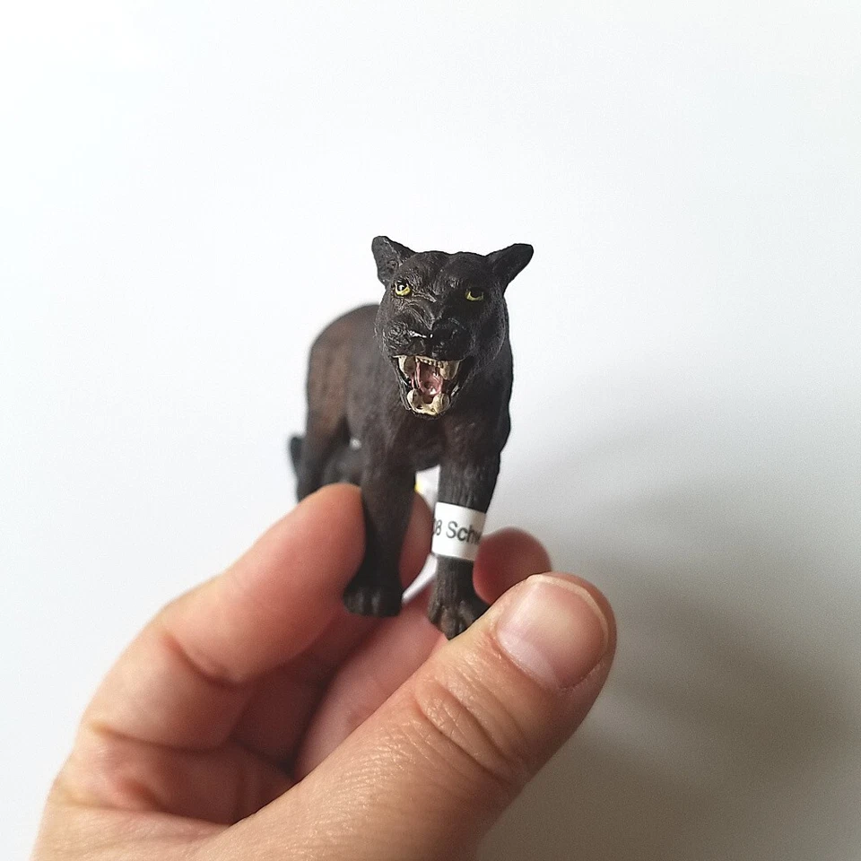 Schleich 14688 - Juguetes de plástico para modelos de animales estáticos de pantera negra de vida silvestre 10*8 cm Foto 4 de 4