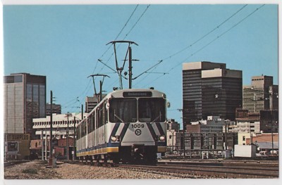 Edmonton North East Light Rapid Transit Canada Street Car Train Postcard