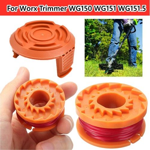 Trimmer Spool Line WA0010 & Cap For WORX WG150 WG175 WG180 WG163 WG157 Strimmer - Picture 8 of 18