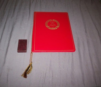 Reichsbahn Orden , Etui & Verleihungsurkunde  Wernigerrode selten von 1965 !