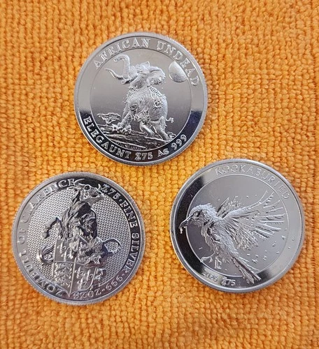 (3) Zombucks Zombull Kookaburried Elegaunt BU 1oz 0.999 Silver Round 3oz total