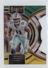 2023 Panini Select Premier Level Green & Yellow Prizm Die-Cut Micah Parsons 14dq