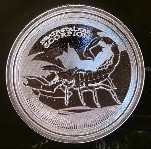 2017 Deathstalker Scorpion Republic of Chad Mint Bullion-0.999 Silver 1 Oz Coin