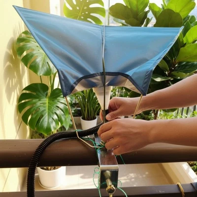 Kit Récupérateur Pluie Facile à Installer Collecteur Gouttière Pluie pour Balcon - Photo 1/4
