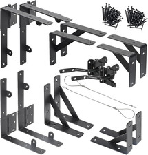 Fence Gate Kit Heavy Duty No Sag Anti Twist Corner Brackets for Wooden Fence