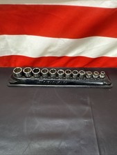 Snap On FSM 12 Piece Metric Shallow Socket Set 8-19mm 3/8 With PAKTY231 Mag Tray