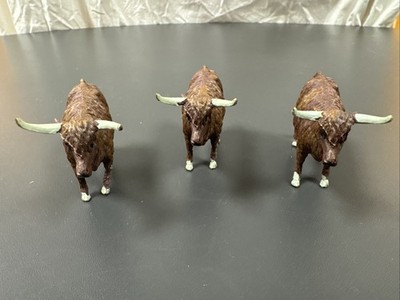 Britains Vintage Farm Animals Brown Highland Cows Figures Code Hochland Kuh Tier