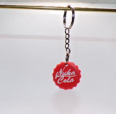 Fallout inspiriert Schlüsselanhänger Key Chain Cola Flasche Deckel 3D gedruckt