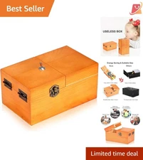 Useless Box Wooden Desk Gadget Fun Office Stress Relief Gift for Adults